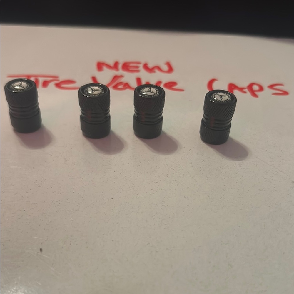 Mercedes Benz  Black Tire Valve Caps